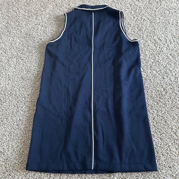 Spanx Women Sz XL Navy Sleeveless AirEssentials Pique Polo Tank Dress Abraham's - Picture 4 of 11